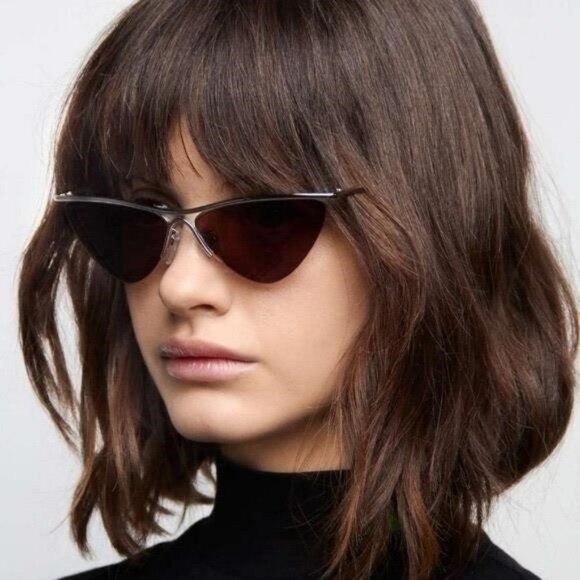 💯- New Authentic Balenciaga BB0093S 001 Curve Cat Sunglasses – Black - Picture 1 of 11